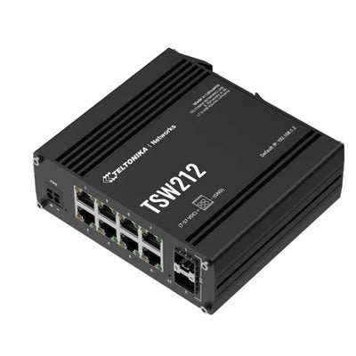 TSW212 - Teltonika TSW212 DIN Rail Mountable Managed Switch with 8 x 1Gbps ETH-ports and 2 x SFP