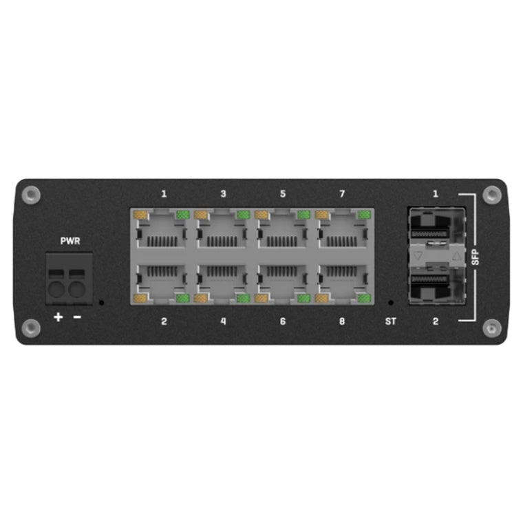 TSW212 - Teltonika TSW212 DIN Rail Mountable Managed Switch with 8 x 1Gbps ETH-ports and 2 x SFP