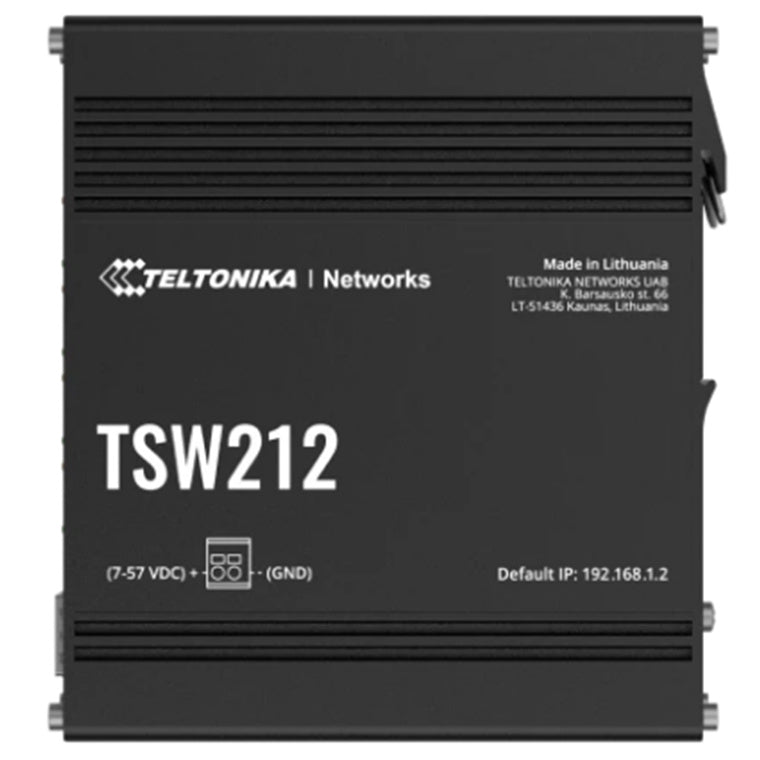 TSW212 - Teltonika TSW212 DIN Rail Mountable Managed Switch with 8 x 1Gbps ETH-ports and 2 x SFP