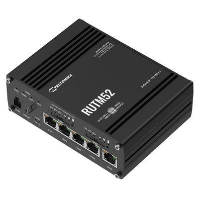 RUTM52 - Teltonika RUTM52 Industrial 5G Wi-Fi Gigabit Router with Dual Radio, Dual SIM and eSIM Support and 4G LTE Cat 20 fallback