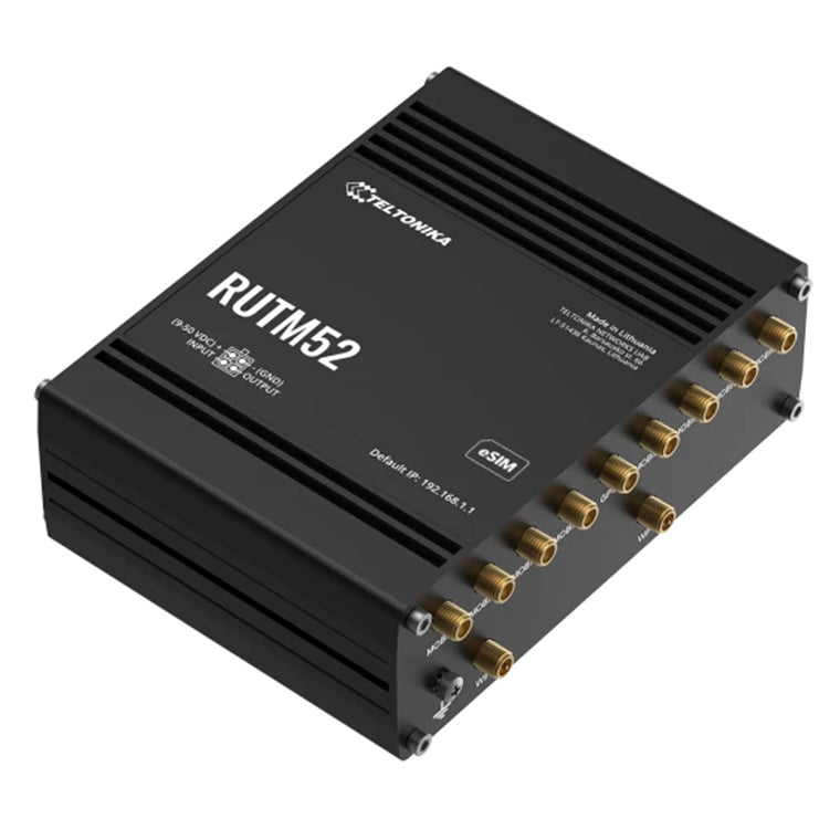 RUTM52 - Teltonika RUTM52 Industrial 5G Wi-Fi Gigabit Router with Dual Radio, Dual SIM and eSIM Support and 4G LTE Cat 20 fallback