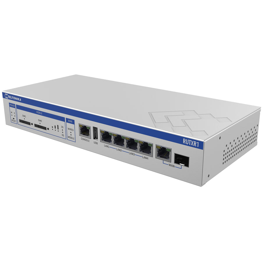 RUTXR1 - Teltonika Rack Mountable Gigabit 4G/LTE Cat6 Dual SIM Cellular Router with SFP and Redundant Power Supply