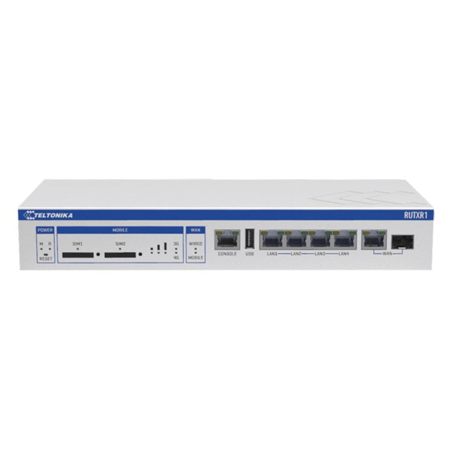RUTXR1 - Teltonika Rack Mountable Gigabit 4G/LTE Cat6 Dual SIM Cellular Router with SFP and Redundant Power Supply