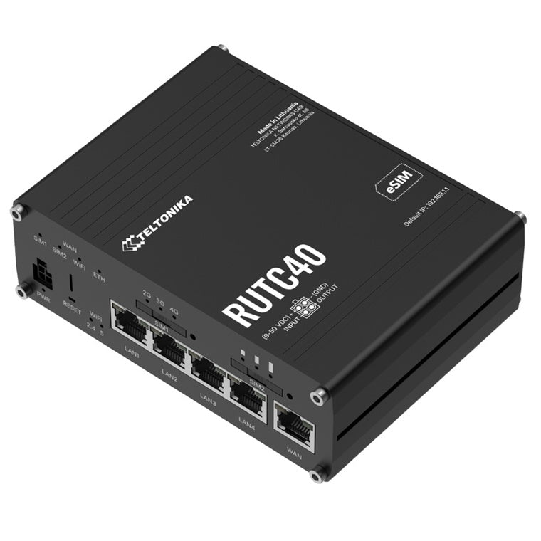 RUTC40 - Teltonika RUTC40 Global 4G Edge Router with WiFi 6, GPS and Docker Support