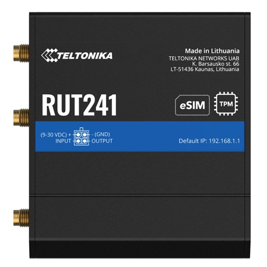 RUT241ESIM - Teltonika RUT241 eSIM Industrial 4G/LTE WiFi Cellular Router with Digital IO