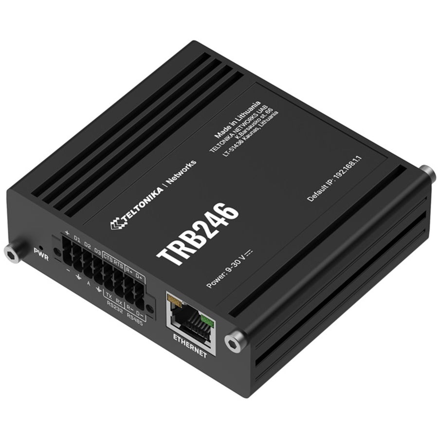 TRB246 - Teltonika TRB246 Cellular All-In-One Industrial M2M 4G/LTE Cat 4 Gateway with GPS, RS232, RS485 and I/O
