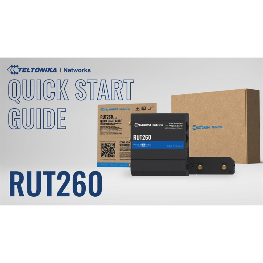 RUT260 - Teltonika RUT260 CAT 6 LTE Compact WiFi Router with WAN failover