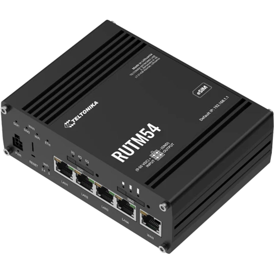 RUTM54 - Teltonika RUTM54 Industrial 5G Wi-Fi Gigabit Router with Dual SIM and ESIM