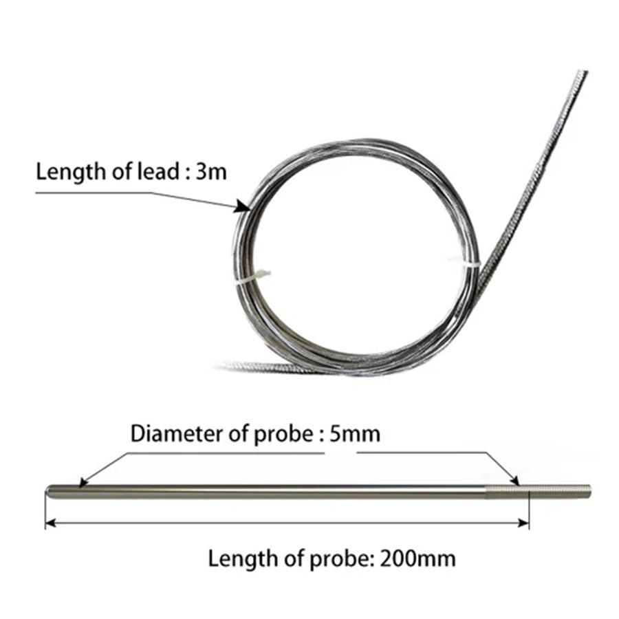 PT100-3M-R-Audio - Ubibot PT100-3M-R-Audio Industrial Grade Temperature Probe for GS1 3 Metres