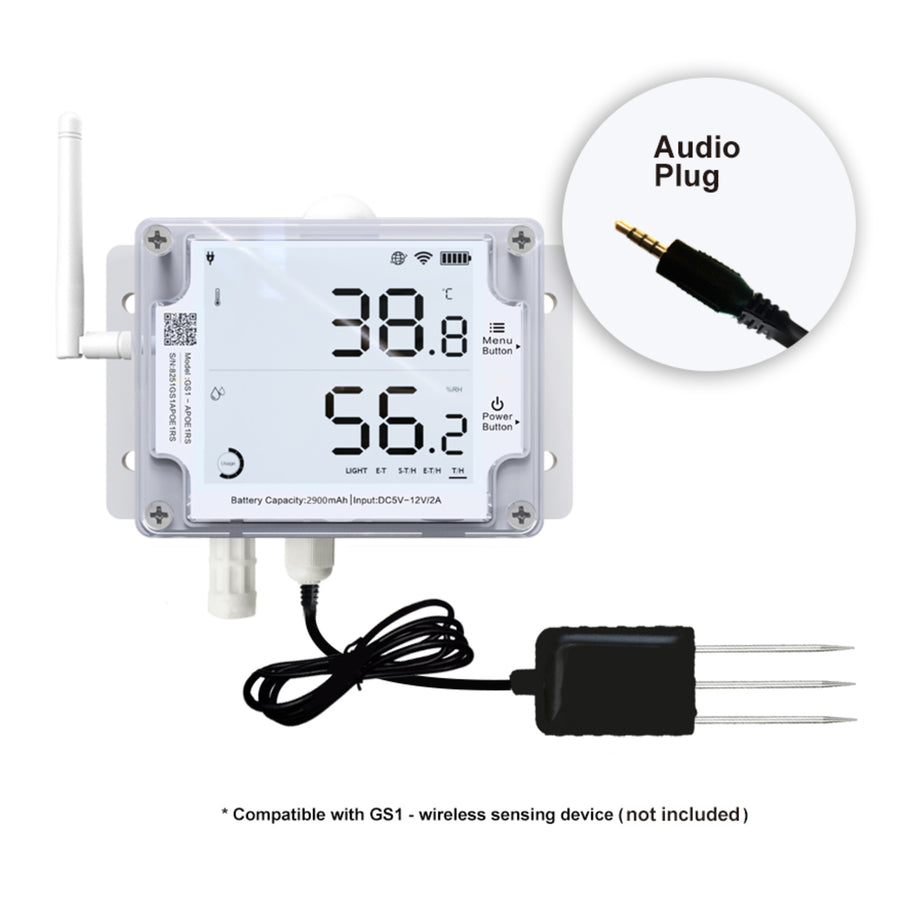 Soil-Probe-3M-R-Audio - Ubibot Soil-Probe-3M-R-Audio Soil Temperature and Moisture Probe for GS1 3 Metres