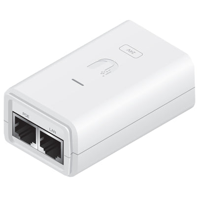 POE-24-7W-G-WH - Ubiquiti 24VDC 0.3A White Gigabit Passive Power over Ethernet Injector