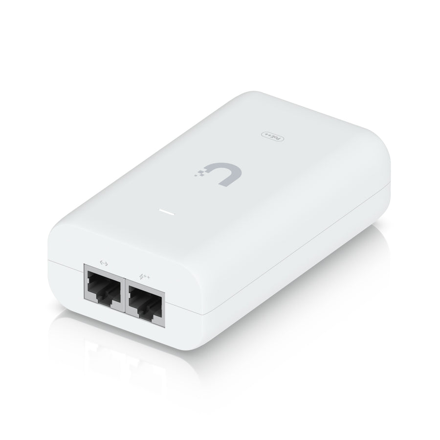 Ubiquiti UniFi 10G PoE+++ Adapter (90W), an adapter that can power UniFi PoE+++ devices, reduce dependency on PoE switch power, and provide a Multi-Gigabit LAN connection