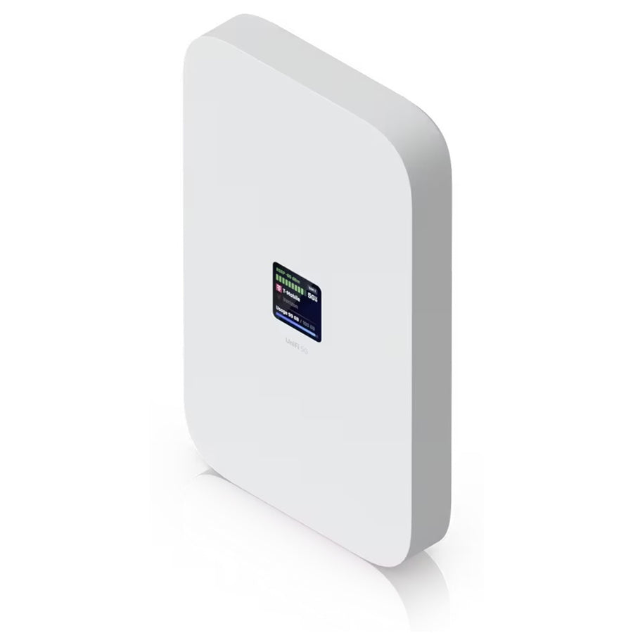 Ubiquiti UniFi 5G Max, a high-performance 5G (3.4 Gbps) modem for any Unifi deployment. Instantly adopt through any UniFi PoE port, it delivers automatic setup, dual SIM/eSIM, and seamless failover