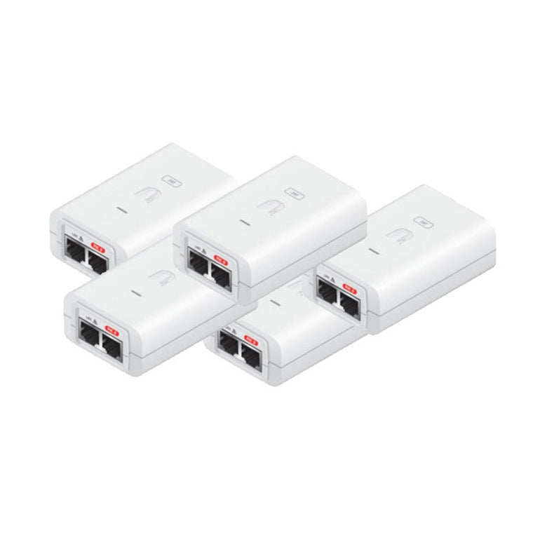 POE-24-24W-5P - Ubiquiti 24v 1A Gigabit Power Over Ethernet Supply White 5-pack