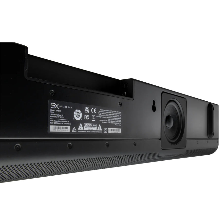 SXBar - VSSL SX Series Soundbar, 3 wide dispersion BMR Drivers, 2 Woofers