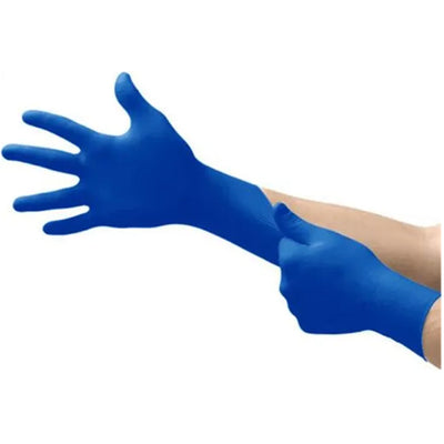 EUDB185-XL - AMADEX LATEX HIGH RISK DISPOSABLE GLOVES BLUE SIZE XL 300MM JAEGER 50 PACK