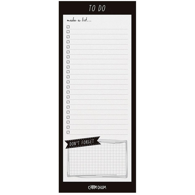 Carpe Diem Magnetic To Do List Black