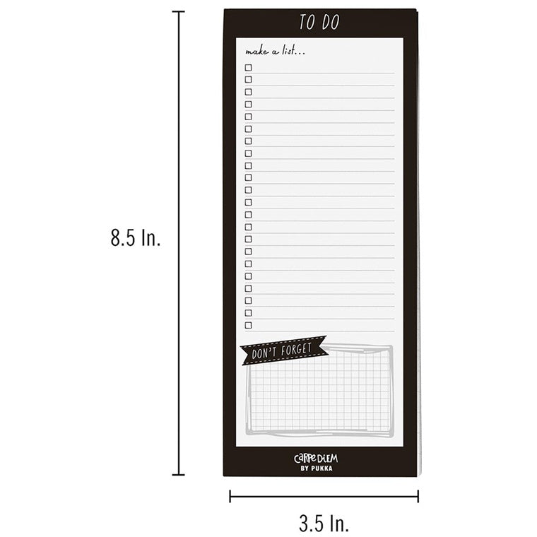 Carpe Diem Magnetic To Do List Black