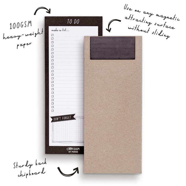 Carpe Diem Magnetic To Do List Black