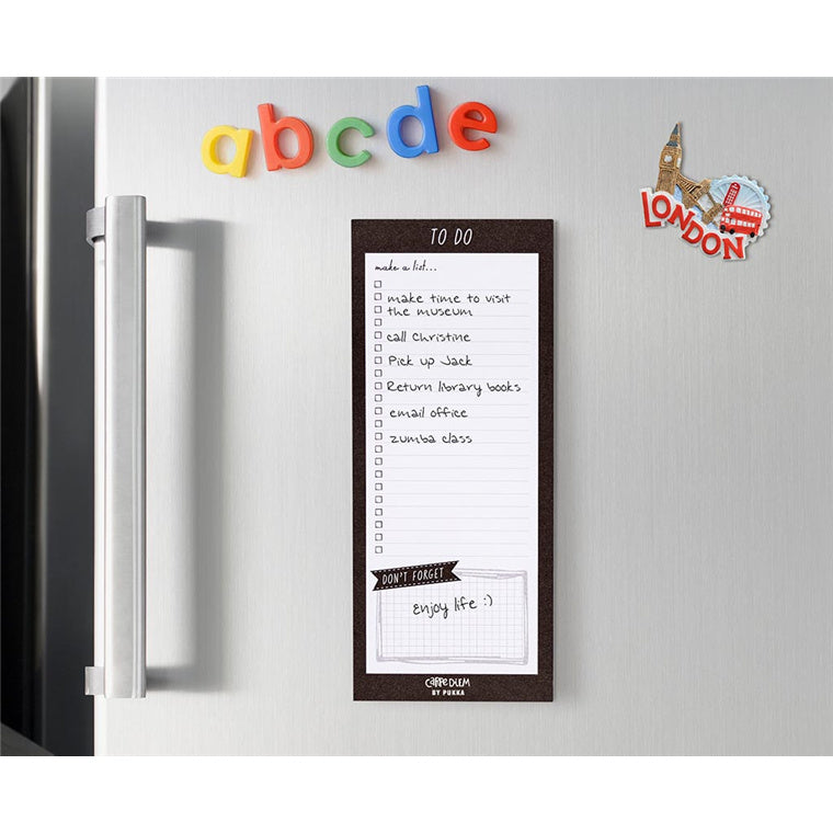 Carpe Diem Magnetic To Do List Black