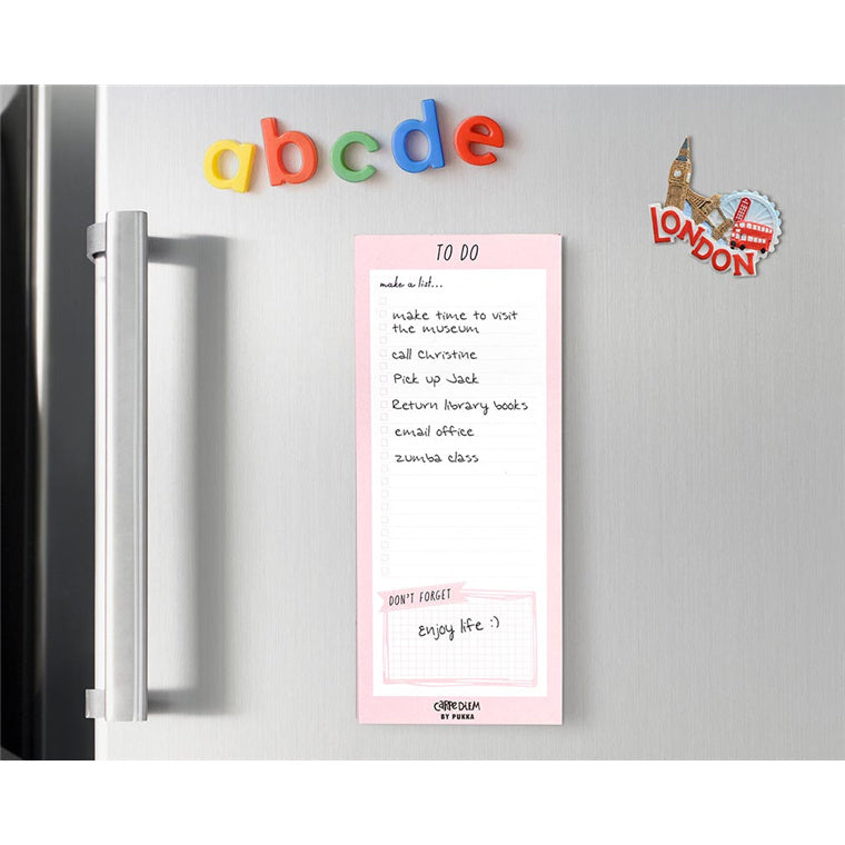 Carpe Diem Magnetic To Do List Ballerina Pink