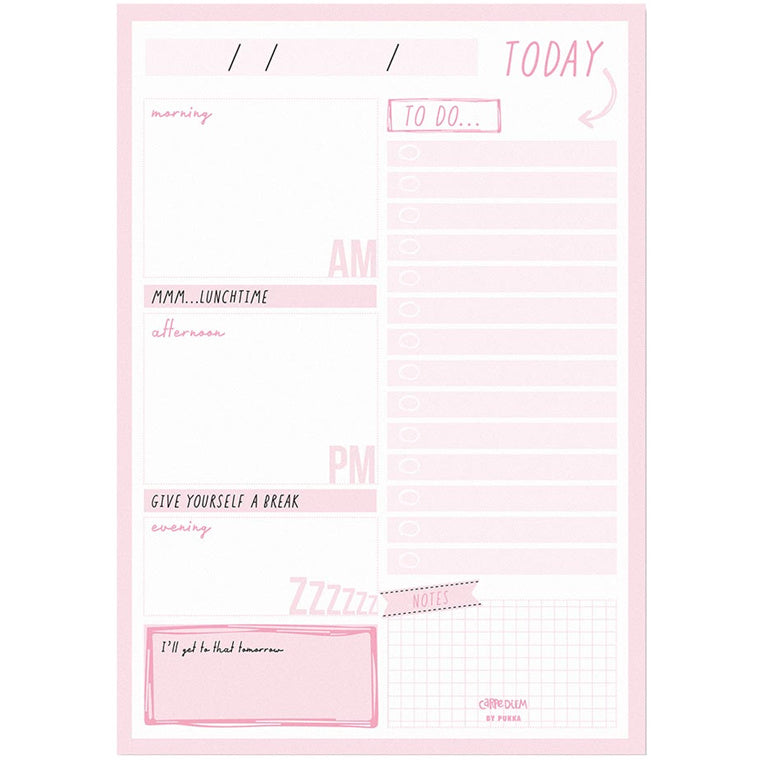 Carpe Diem 9162-CD(22) Carpe Diem Daily Planner Pad Ballerina Pink