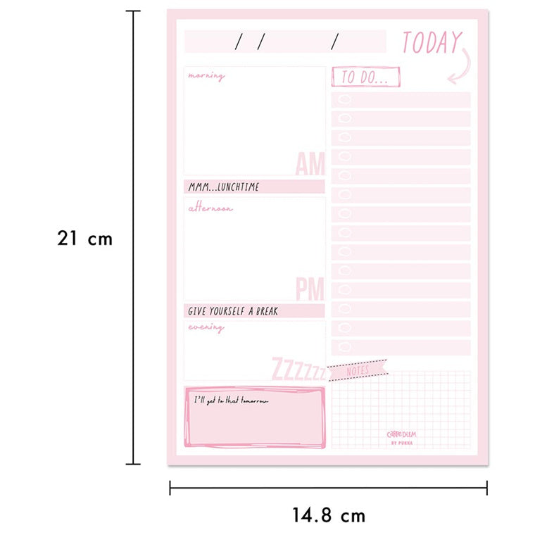 Carpe Diem 9162-CD(22) Carpe Diem Daily Planner Pad Ballerina Pink