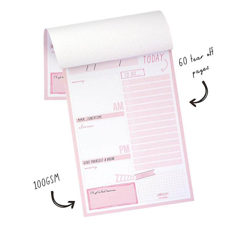 Carpe Diem 9162-CD(22) Carpe Diem Daily Planner Pad Ballerina Pink