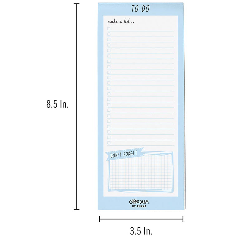 Carpe Diem Magnetic To Do List Sky Blue