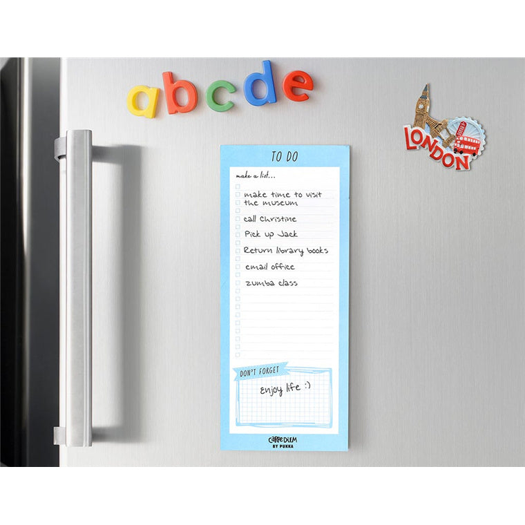 Carpe Diem Magnetic To Do List Sky Blue