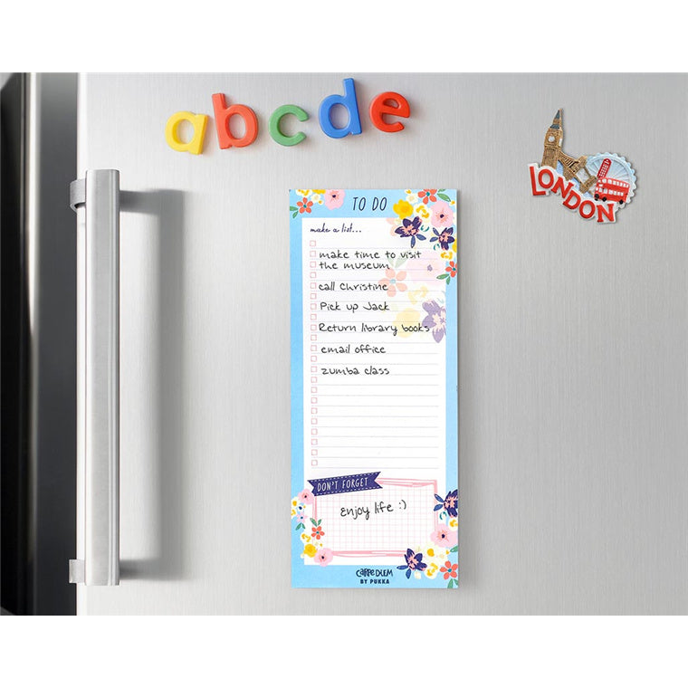 Carpe Diem Magnetic To Do List Ditzy Floral