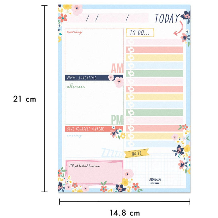 Carpe Diem Daily Planner Pad Ditzy Floral