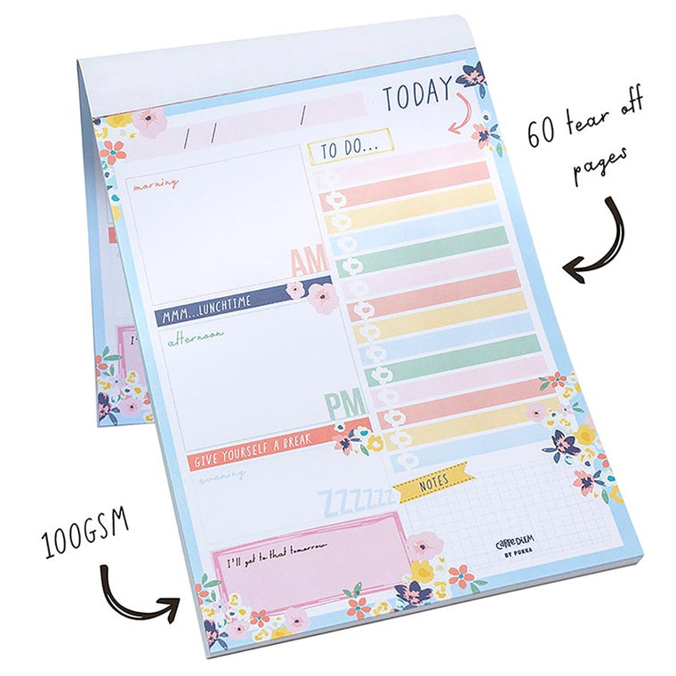 Carpe Diem Daily Planner Pad Ditzy Floral