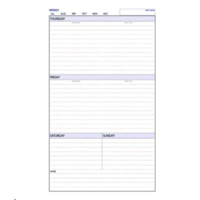 Debden Personal Dayplanner Refill Undated Week to View