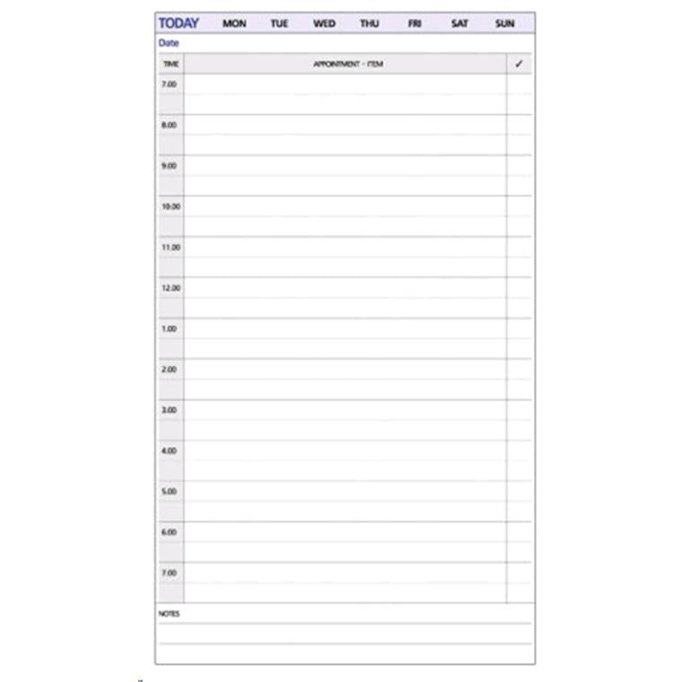 Debden Desk Dayplanner Refill Undated Day to a Page