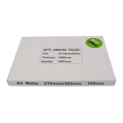 LAMA4MATT - Okin Laminating Pouches A4 Matte 100mic, Pack of 100