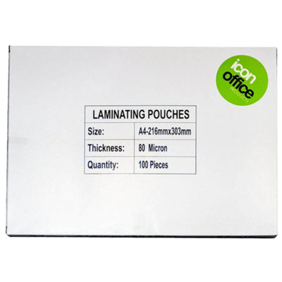 LAMA4 - Okin Laminating Pouches A4 Gloss 80mic, Pack of 100