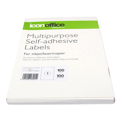 ILA41 - Okin Multipurpose Labels 1 Per Sheet 210x297mm, Pack of 100