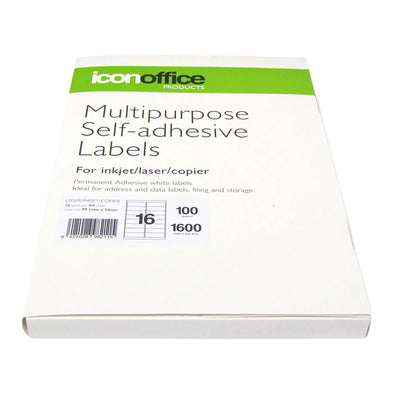 ILA416 - Okin Multipurpose Labels 16 Per Sheet 99.1x34mm, Pack of 100
