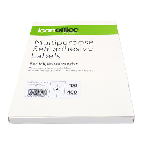 ILA44 - Okin Multipurpose Labels 4 Per Sheet 105x148mm, Pack of 100