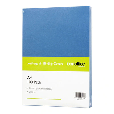 Okin BCOVBLUE - Icon Binding Covers A4 Blue 250gsm, Pack of 100