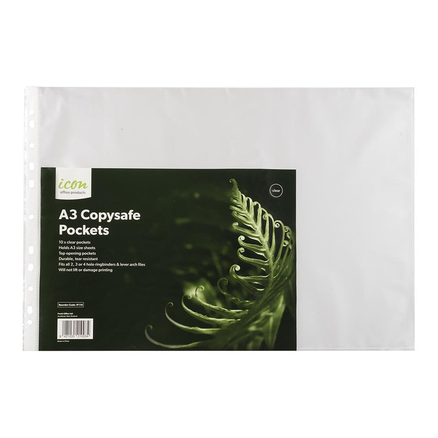 Okin IF110 - Icon Copysafe Pockets A3 Landscape, Pack of 10