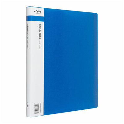 IF331 - Okin Display Book A4 with Insert Spine 40 Pocket Blue