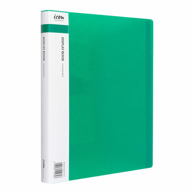 IF332 - Okin Display Book A4 with Insert Spine 40 Pocket Green