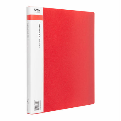 Okin IF333 - Icon Display Book A4 with Insert Spine 40 Pocket Red