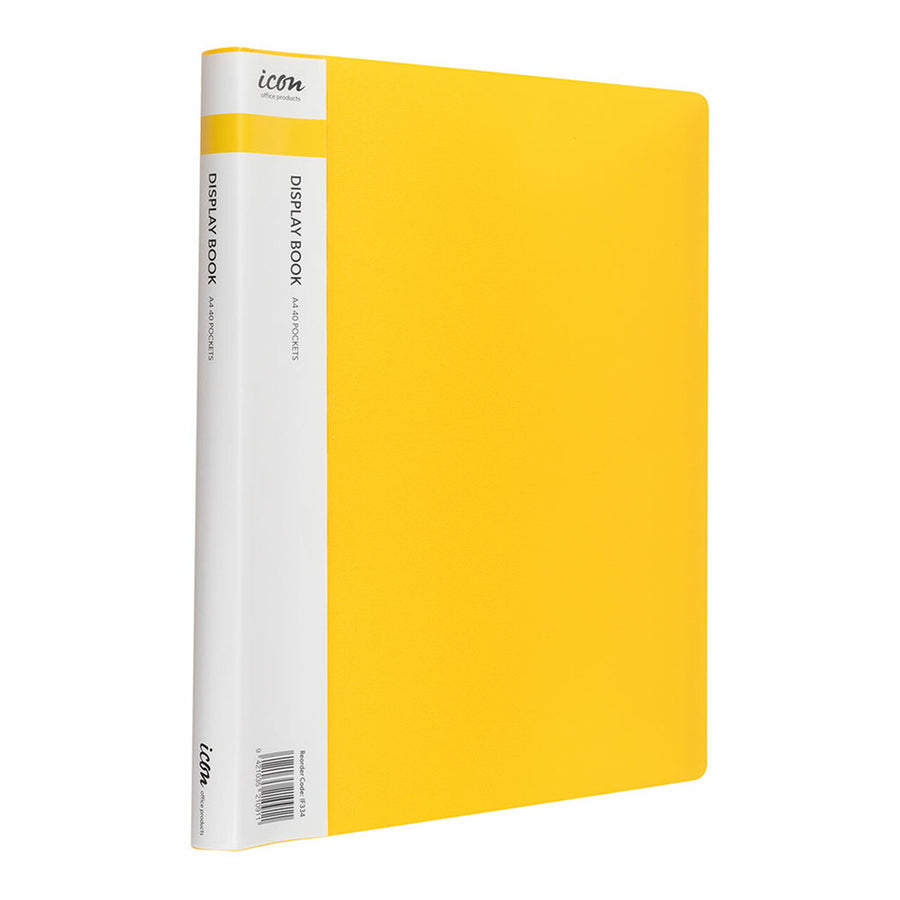Okin IF334 - Icon Display Book A4 with Insert Spine 40 Pocket Yellow