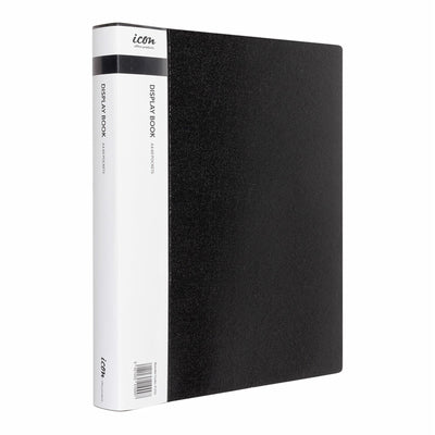 IF350 - Okin Display Book A4 with Insert Spine 60 Pocket Black