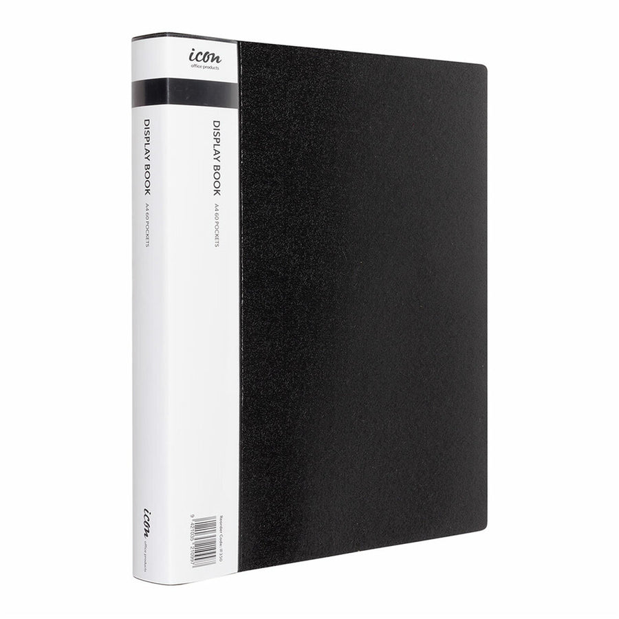 IF350 - Okin Display Book A4 with Insert Spine 60 Pocket Black