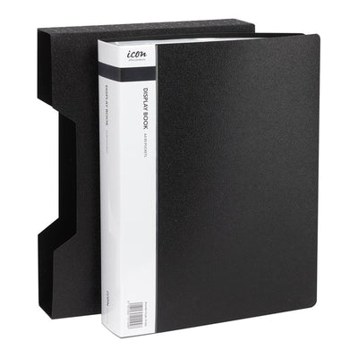 IF360 - Okin Display Book A4 with Insert Spine 80 Pocket with Case Black