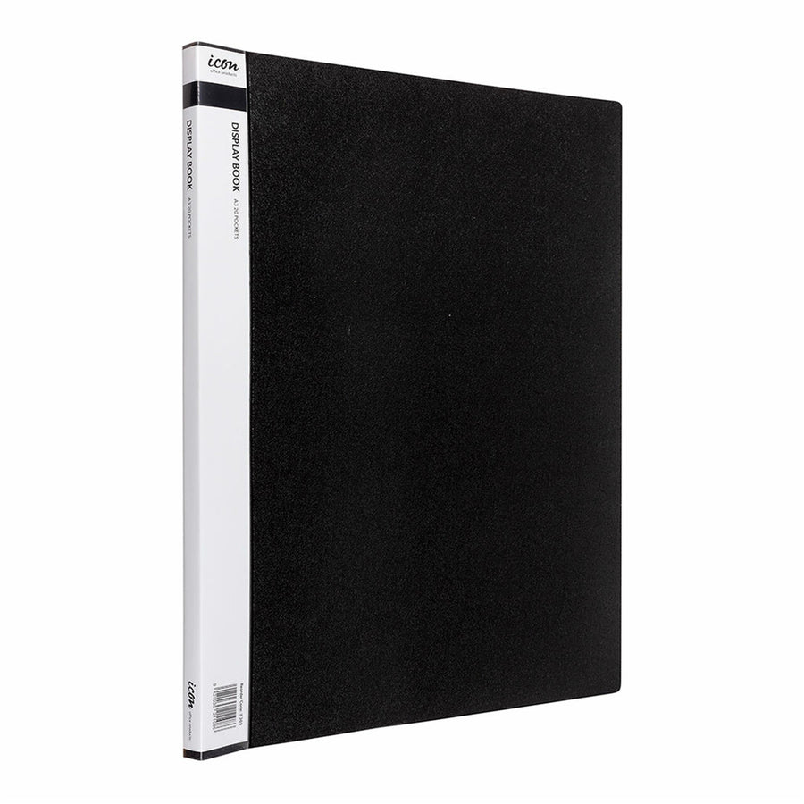 Okin IF369 - Icon Sichtbuch A3 mit Einsteckrücken 20 Taschen Schwarz